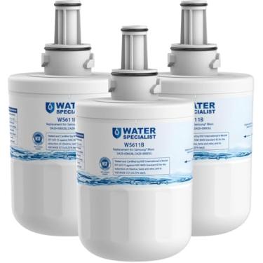 Imagem de Waterspecialist DA29-00003G Filtro de água da geladeira, substituição para Samsung DA29-00003G, DA29-00003B, Aqua-Pure Plus, RSG257AARS, RFG237AARS, HAFCU1, RS22HDHPNSR, WSS-1, 3 filtros