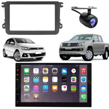 Imagem de Central Multimídia 2 Din Mp5 Tiguan Câmera Moldura Tela Pt