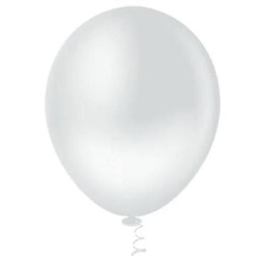 Imagem de BALÃO LISO REDONDO - PIC PIC Nº 08 - BRANCO - Pacote com 50 unidades