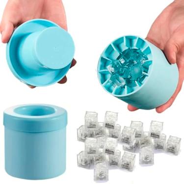 Imagem de Forma De Gelo Copo Cilindro em Silicone Faz 60 Mini Gelos para Bebidas Sucos e Drinks