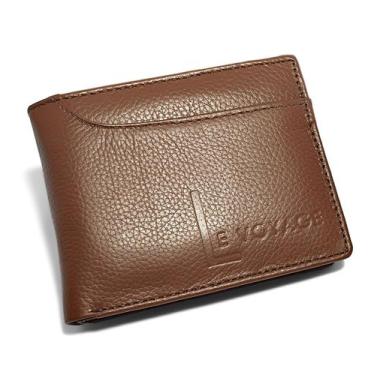 Imagem de Carteira Masculina Feita De Couro Para RG CNH Cartões Moedas - Le Voya