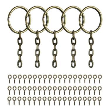 Imagem de Argola 23mm Com Corrente Ouro Velho Com Pitão Rosqueável 9mm - 1000 Un