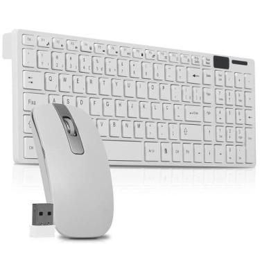 Imagem de Combo Teclado e Mouse sem fio Wireless Keyboard - exbom