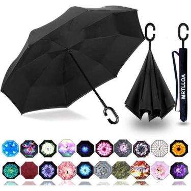 Imagem de Guarda-chuva MRTLLOA Oversize à prova de vento invertido reverso 142 c