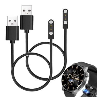 Imagem de smaate Cabos para relógio inteligente compatíveis com TOZO S5 3.6 cm Round Smartwatch, pacote com 2