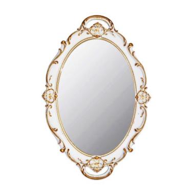 Imagem de Espelho de parede YCHMIR Vintage Oval Branco 37x25cm