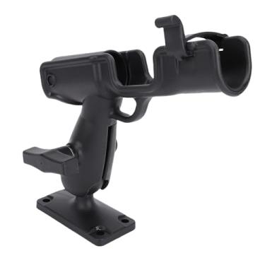 Imagem de Asixxsix 1 Pacote de Barra de Pesca, Suporte de Barca de Pesca Rotativa Ajustável Com Base de Montagem Combinada para Vários Barcos Caiaques e Canoas, Acabamento Preto, Plástico