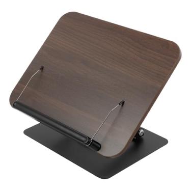 Imagem de Suporte de leitura dobrável para revistas de livros de receitas, base giratória de 360 graus, suporte de exibição de receitas multifuncional estável para tablets e laptops (preto, 1)