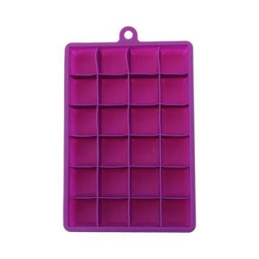 Imagem de Forma De Gelo De Silicone Com 24 Cavidades, Tampa Inclusa, Molde Para 