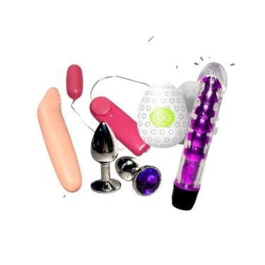 Imagem de Super Kit Noite Intensa Sex Shop Produtos Para Sexo, VIBRADOR FEMININO, Ponto G, Clitoris, Mamilo, Anal, Plug Casal Namorados, Personal
