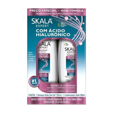 Imagem de Kit Shampoo 325ml + Condicionador Skala Bomba de Vitaminas com Ácido H
