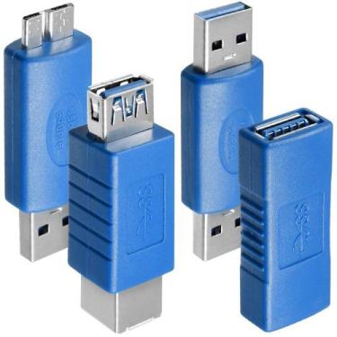 Imagem de Adaptadores USB 3.0 AFUNTA 4 tipos tipo A fêmea para mulher/macho
