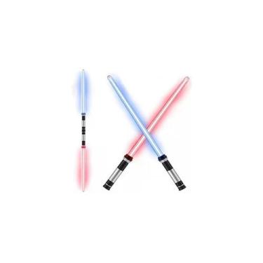Imagem de Espada laser retrátil Toy Star Wars Jedi com luz RGB - Lightbek Offici