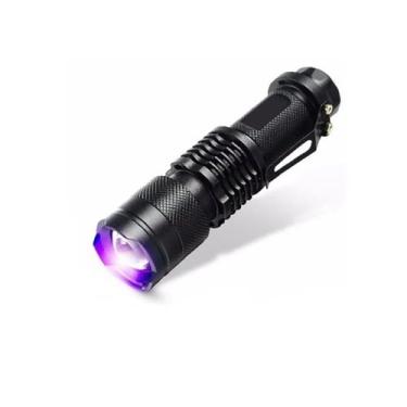 Imagem de Lanterna LED ultravioleta Uv com bateria AA de metal Zoom - Lightbek O