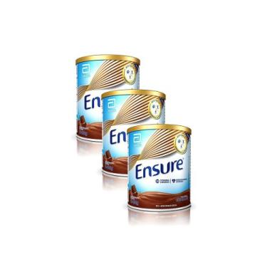 Imagem de Kit 3 Ensure Chocolate Suplemento Alimentar 400g