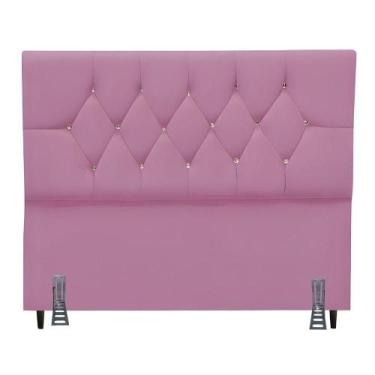 Imagem de Cabeceira Para Cama Casal Queen 160 Cm Brenda E Frame Suede Rosa - Bla