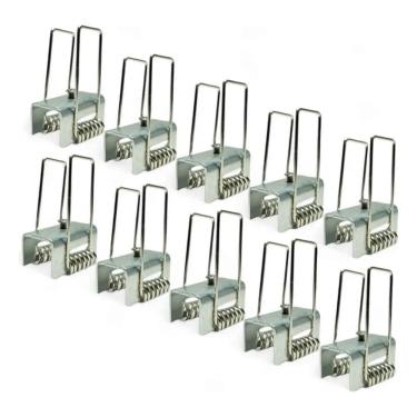 Imagem de 2X Presilhas Garra Gafanhoto Perfil De Led Embutir Kit 10 Pç