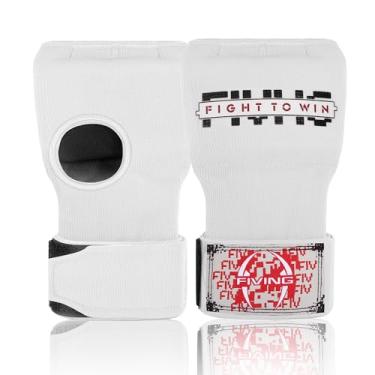 Imagem de Luvas internas acolchoadas de gel com envoltórios de mão para boxe, envoltórios de treinamento elástico rápido para homens e mulheres, protetor de pulso Muay Thai MMA Kickboxing Knuckle (branco