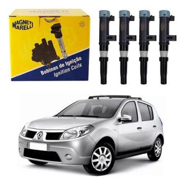 Imagem de Bobina Ignição Marelli Sandero 1.6 16v K4m 2007 A 2013 - Magneti Marel