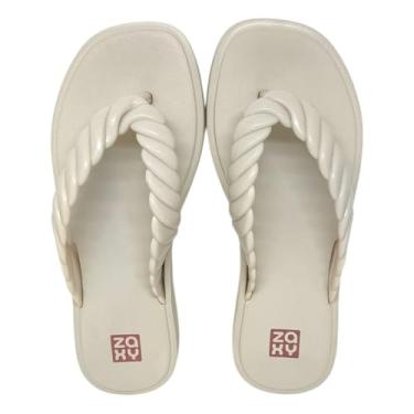 Imagem de Chinelo De Dedo Plataforma Feminino Baixo Moderno Zaxy Rope