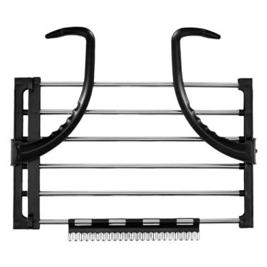 Imagem de KTZCTPCA Escorredor de roupas de radiador dobrável para radiador 42-72 cm Rack de secagem de roupas extensível varanda aço inoxidável portátil para pendurar toalhas (M)