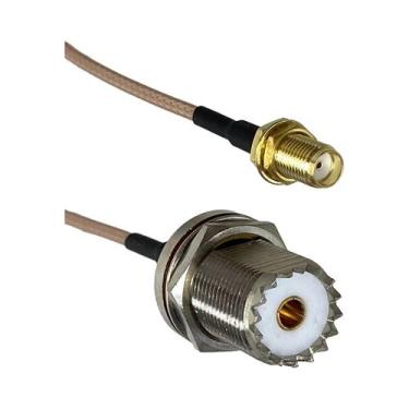 Imagem de Conector UHF PL259 SO239 Para SMA UHF BNC Macho Fêmea Crimpado Jumper 