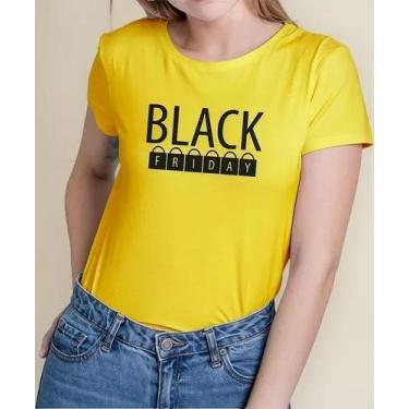 Imagem de Camiseta Camisa Algodão  Feminina Masculina Uniforme Black Friday Para