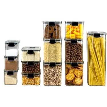 Imagem de Monte seu Kit Pote Hermético para Mantimentos de Cozinha Dispensa Armário Plástico(Kit 12-13 Potes)