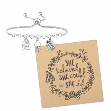 Imagem de FOTAP Pulseira de corretor de imóveis corretor de imóveis oração joias vendedor de presentes de formatura presente de agradecimento, One Size, Aço inoxidável, Sem Pedra Preciosa