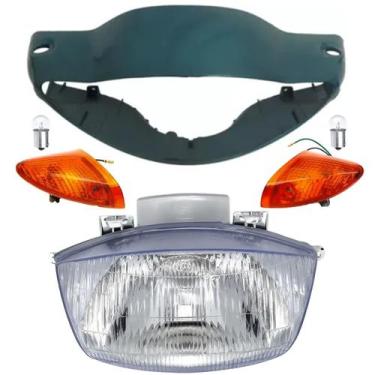 Imagem de Carenagem Farol, Pisca Dianteiro, Bloco Biz 100 Verde 2001 - PLASMOTO