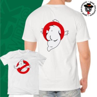 Imagem de Camiseta Unissex Fantasma Frente Costas - Mina Store, Branco, G2