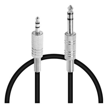 Imagem de Cabo P10 P2 Audio Auxiliar Celular Caixa Som Musica Blindado - Amigo d