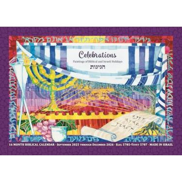 Imagem de Celebrações 2025-2026 - Calendário Messiânico de Israel com arte inspiradora de Pamela Suran, 16 meses de setembro de 2025 a dezembro de 2026
