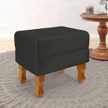 Imagem de Puff Canis com baú interno Veludo Chumbo - ARADECOR, Chumbo, ÚNICO