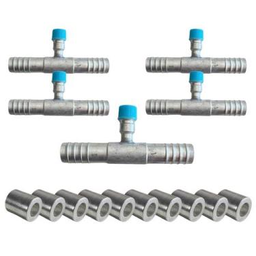 Imagem de Kit Caneca E Emenda Com Ventil R134 12mm Alumínio 15 Unidades - TUNDRA