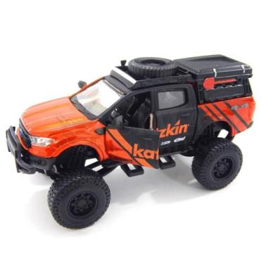 Imagem de Miniatura Caminhonete Ford Ranger 2019 Preto E Laranja Maisto 25205