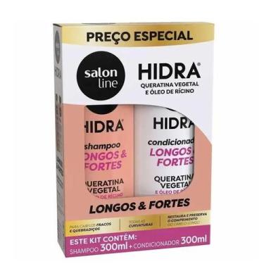 Imagem de Shampoo Mais Condicionador Hidra Queratina E ÓLEO de Ricino Salon Line