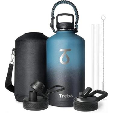 Imagem de Jarro isolado a vácuo Thermos Trebo de um galão com 3 tampas
