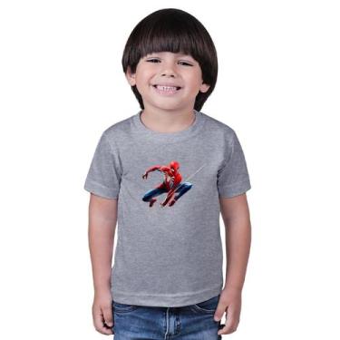 Imagem de Camiseta Masculina Infaltil Homem Aranha - marcelo, Cinza claro, 8
