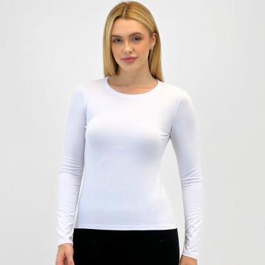 Imagem de Blusa Malwee Básica Gola Redonda Manga Longa Malwee-Feminino