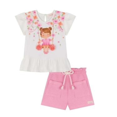 Imagem de Kukie Conjunto Bata Cotton e Shorts Branco-Feminino
