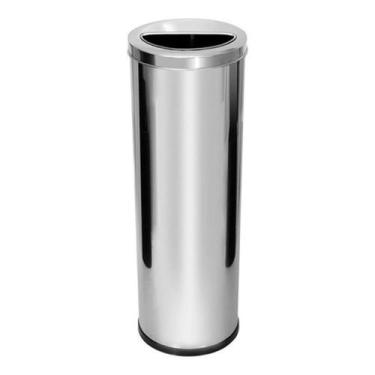 Imagem de Lixeira Aço Inox 30 Litros Com Aro Meia Lua - JSN