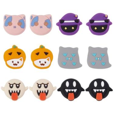 Imagem de PLIGREAT 12 Pieces Kawaii Ghost Joycon Thumb Grips Halloween Thumbstick Compatible with Switch Soft Silicon Joystick Rocker Cover Replacement for Switch Lite and Joy Con Controller Accessories