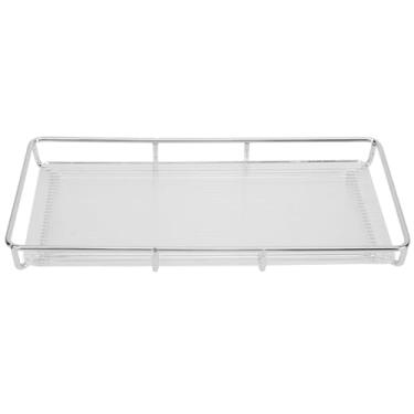 Imagem de Bandeja Organizadora de Bancada de Banheiro, Prateleira Leve de Aço Inoxidável Acrílico que Economiza Espaço para Cosméticos, Produtos Vivos, Design (Tamanho grande de camada