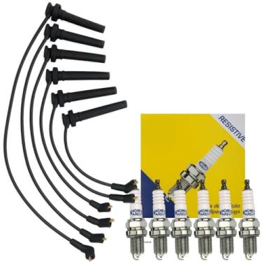 Imagem de Cabos LC CABOS e Velas de Ignição L200 Triton Pajero Sport 3.5 V6 24V Flex-jg.c/6 cabos