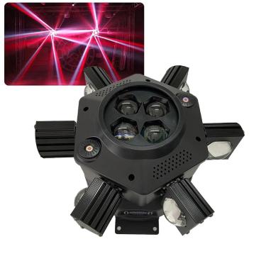 Imagem de Luz de Palco Moving Head 150W Led RGB DJ DMX512 22 Canais Iluminaçao Festa Evento Mini Moving Laser Rotativo Movimento