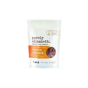 Imagem de purely elizabeth. Granola de grão antigo - sem glúten, vegana e sem OGM | Orgânico certificado | Assado com óleo de coco | Abóbora e canela - 340 g