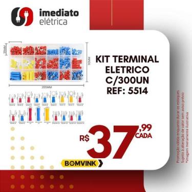 Imagem de Kit terminal elétrico com 300 unidades - bomvink 5514 - bomder