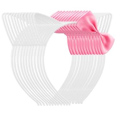 Imagem de Chanaco 12 peças de orelhas de gato, decorações de festa, laço rosa, acessórios de cabelo de plástico, lindos acessórios de cabelo branco gabby, lembrancinhas de aniversário, fantasia de Halloween