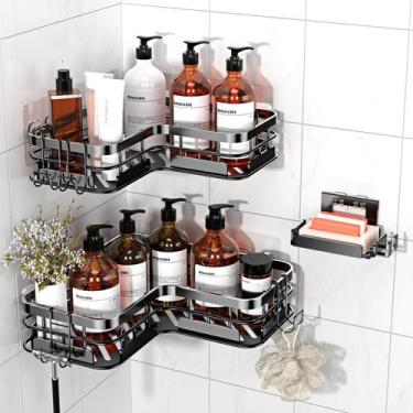Imagem de Shower Caddy Getsrichfc de grande capacidade com suporte de sabonete, 